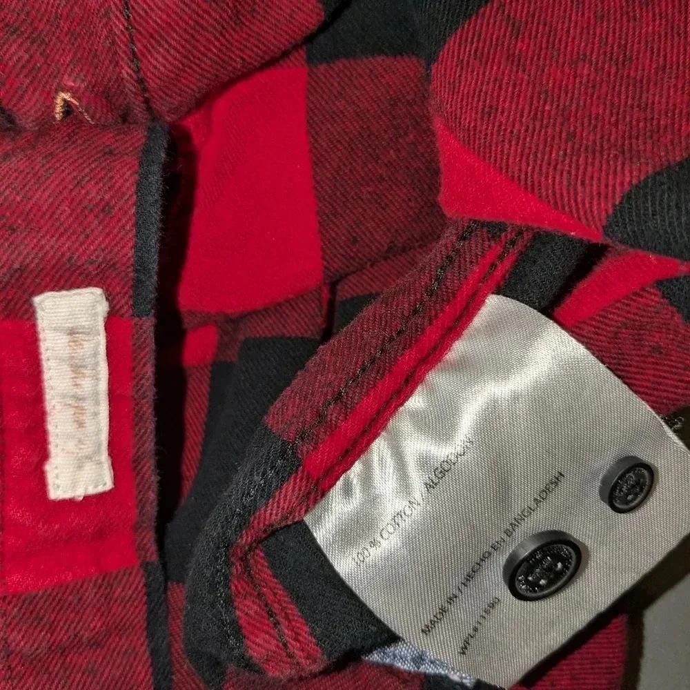 Weatherproof vintage red flannel long sleeve shirt